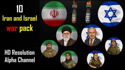 Iran and Israel war motion graphics pack!