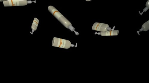 Falling Lotion Bottles