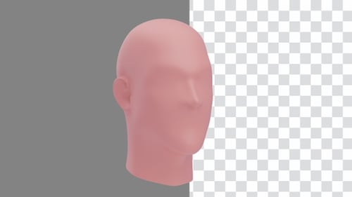 3D-Animation der epileptischen Gehirnaktivität | Alpha-Kanal