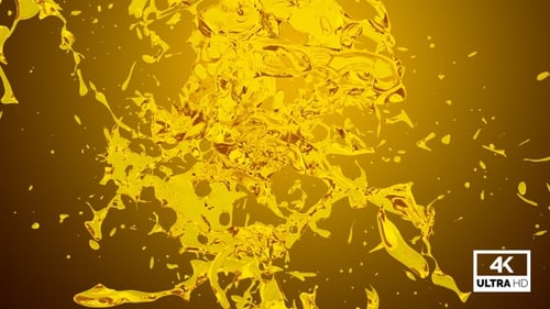 Dynamic Golden Fluid Splash Transition Reveal