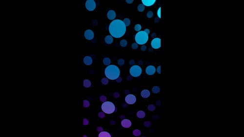 Vertical video blue gradient circle dots tunnel loop animation background