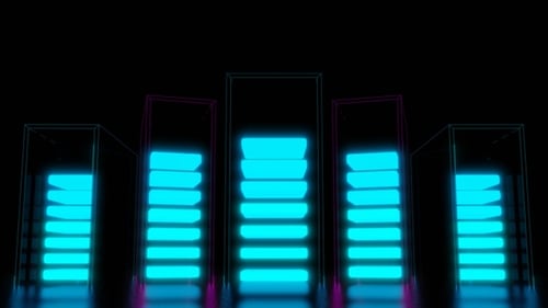 Neon Audio Equalizer Bars Visualizer Animation