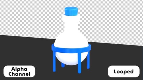 Modern 3D Rotating Laboratory Flask