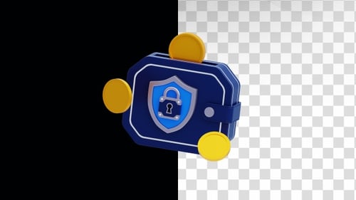 3D Animation of Secure Digital Wallet Protection