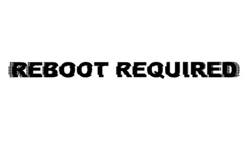 reboot required glitch error system technology