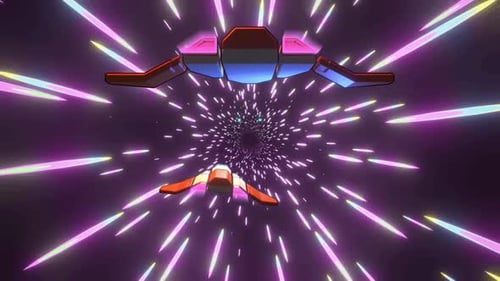 Vaisseau spatial Flying Warpspeed