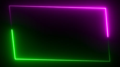 Green & Pink Neon Frame Loop V9