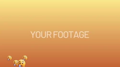 Crying Sad emoji sweep with premultiplied alpha channel