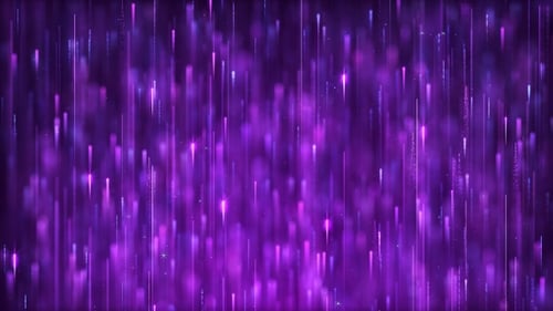 Abstract Purple Glowing Lines Vertical Movement Background