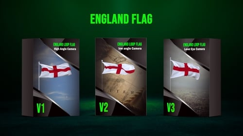Seamlessly Looping England Flag Waving Animation