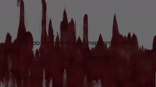 Fluid Blood Red Liquid Drip Splatter Transition