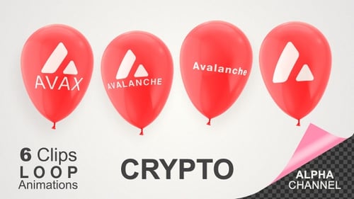 Looping Red Balloons for Logo and Text Display