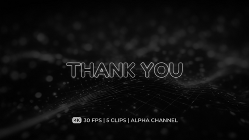 Dynamic Neon 'Thank You' Text Reveal