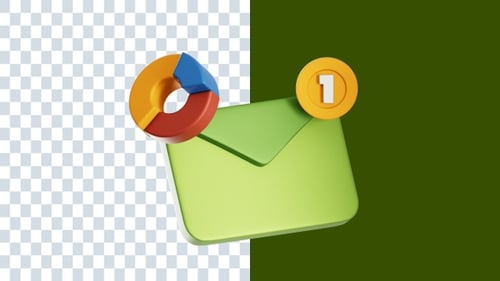 Business Email 3D Animations | Alpha Channel