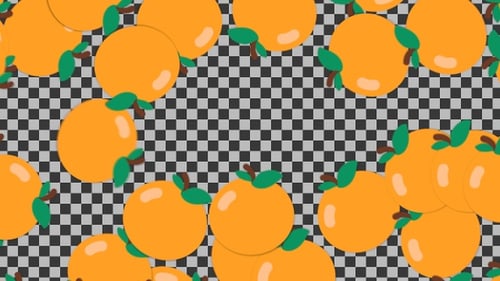 Flat Design Countdown with Animated Fruit Alpha Reveal