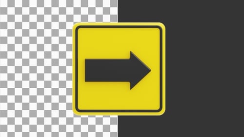 3D Animation of Box Arrow | Alpha Channel