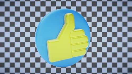 Animated Like Emoji Alpha Channel