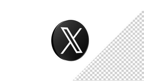 Glossy 3D Circle Logo Reveal Animation