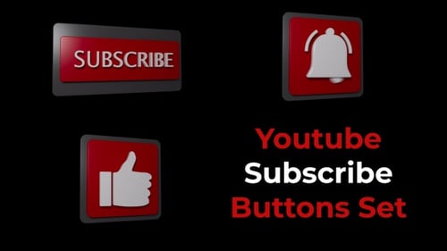 Youtube Subscribe Buttons Set