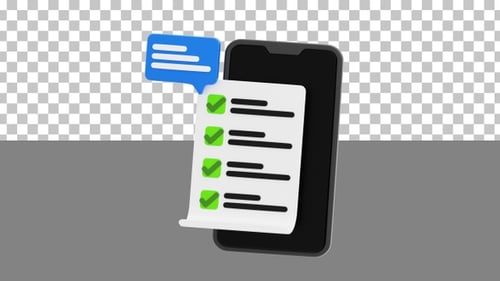 3D Animation of Mobile Survey | Alpha Channel