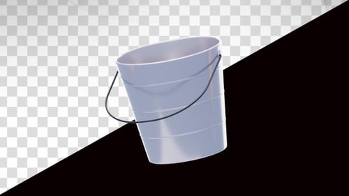 3D Animation of Water Bucket