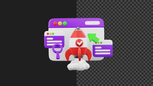 Animated 3D Rocket Launch from Web Browser