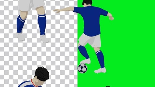 Japan footballer animation Portrait