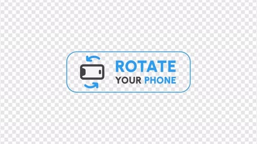 Animated Rotate Your Phone Screen Instruction Graphic