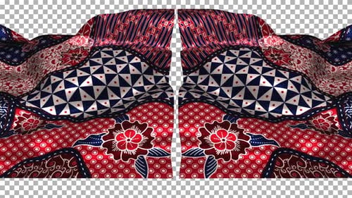 Tela con estampado de seda étnica de Indonesia Wave Alpha Songket Batik Sekar Jagad Jogjakarta Java Jawa