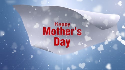 Happy Mother's Day Text Reveal with Floating Hearts