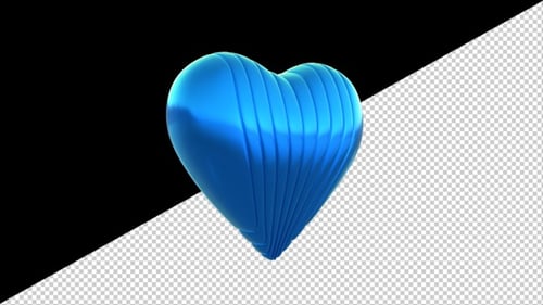 Valentinstags-Herzschild, transparenter Hintergrund, Loop V2