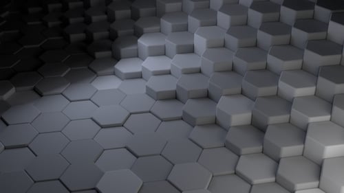 Abstract 3D Hexagon Wave Motion Background