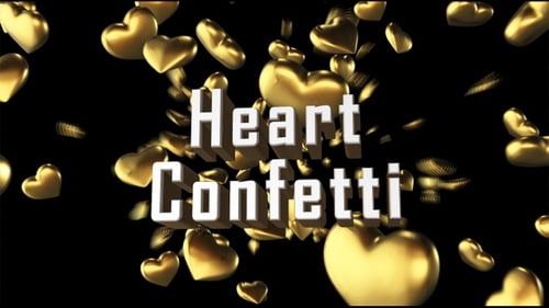 Golden Hearts Falling Overlay for Romantic Celebrations