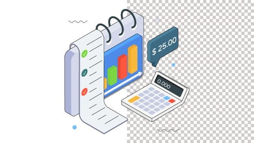 Invoice Management Animation Alpha Channel