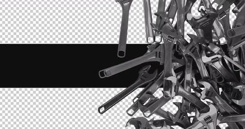 Animated 3D Wrenches Filling and Emptying Transition