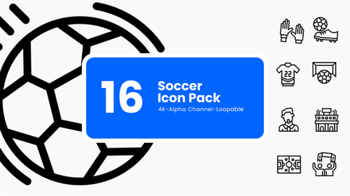 Football Animation Pack – Animated Soccer Icons in 4K