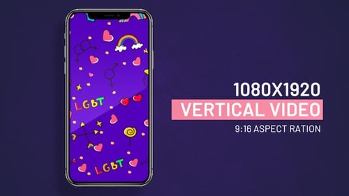 Seamless LGBT looping background animation for social media posts