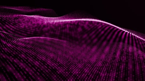 Particles Wave Flow Background Pink