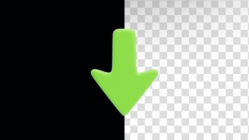 3D Animation of Down Arrow