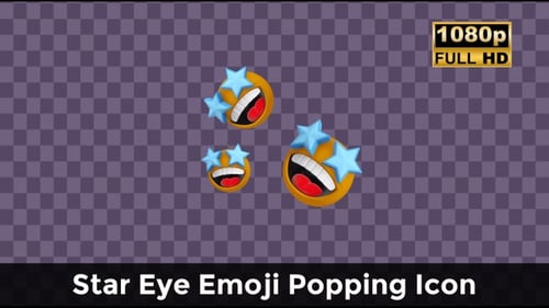 Animated 3D Laughing Emoji with Stars Drop