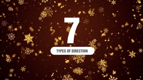 Golden Snowflakes Falling Digital Background Animation Pack