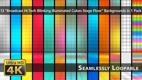 Dynamic Tiled Stage Loop with Shifting Spotlight Colors