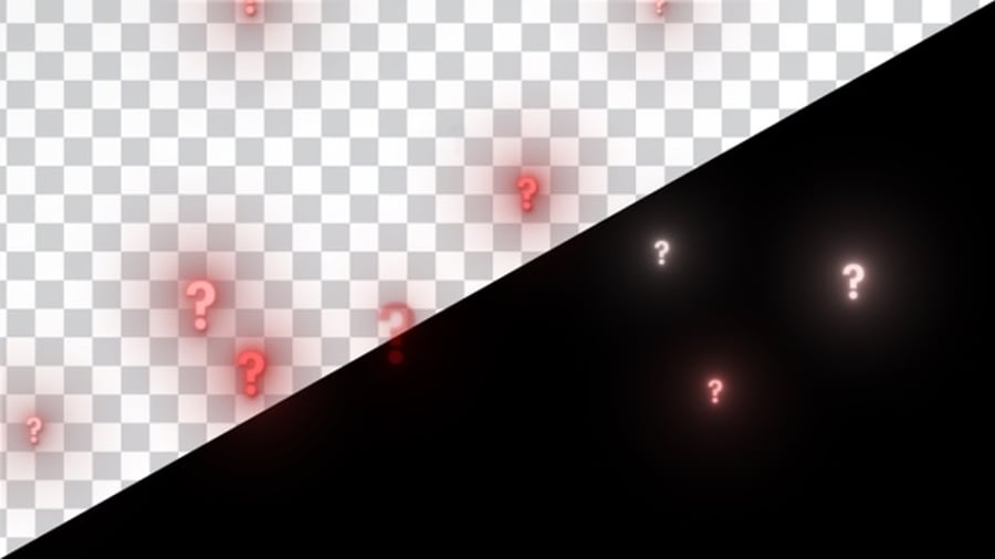 Animated Glowing Question Marks Seamless Loop, Elements Motion Graphics ...