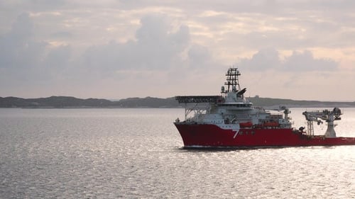 Tanker at sea, cargo ships. Petroleum Tanker Vessel. Concept of transport logistics, maritime.