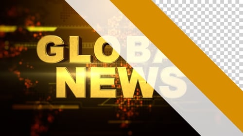 Global News Reveal Transition Wipe Golden