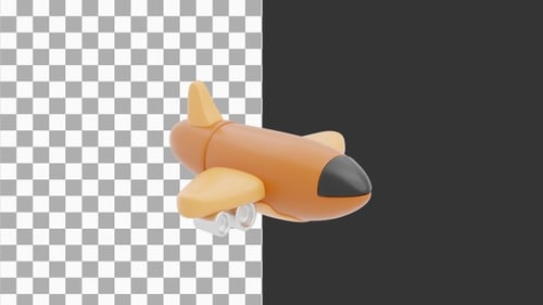 3D Animation of Modern Flight Plane | Alpha Channel