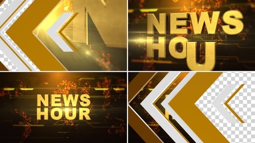 Futuristic Broadcast News Title Animation