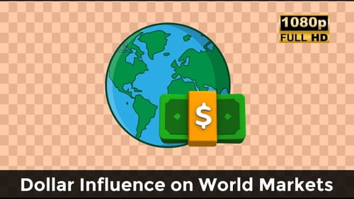 Animated 3D Globe with Money and Dollar Sign