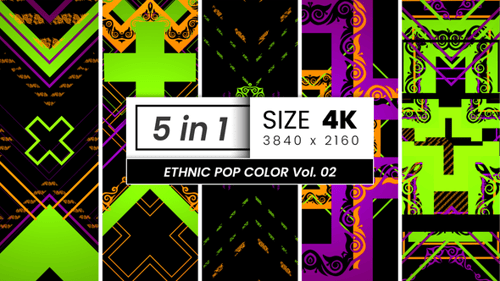 Vibrant Geometric and Decorative Abstract Motion Graphics Pack