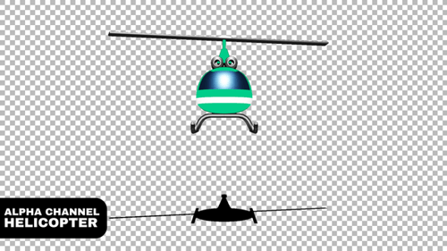 Animierter Helikopter-Alphakanal